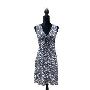 Maxou Front Tie Floral Sleeveless Vintage Dress | Medium